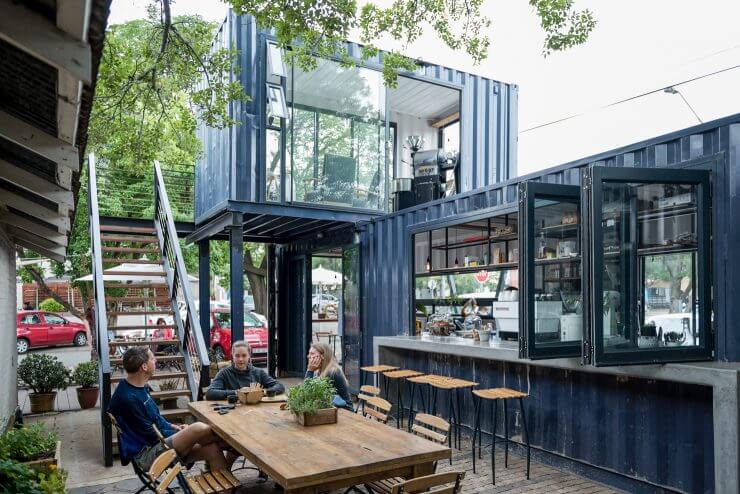 Thiết kế quán cafe không gian mở